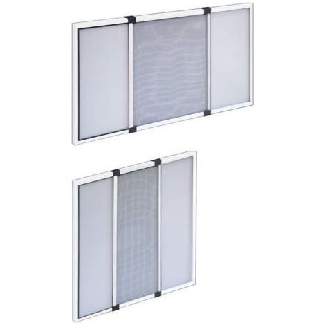 Moustiquaire extensible pour fenêtre 70x50 cm – Réglable de 50 à 92 cm – Textile et plastique blanc – Installation facile (1/4)