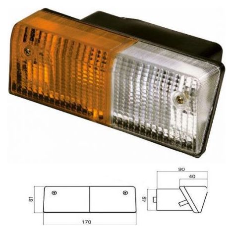 Fanale direzione e posizione dx 165x60mm