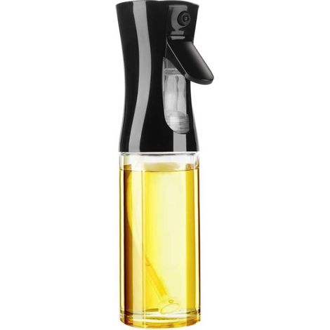 Flacon Doseur d'Huile en Verre 220ml Jet Précis (Sans Brume),Distributeur 1g par Pression pour Friteuse à Air,Cuisine,Pâtisserie & Salade (1/5)