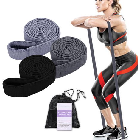 3 Bandes de résistance, tissu antidérapant, niveaux variés, pour yoga, pilates, musculation, domicile (1/5)