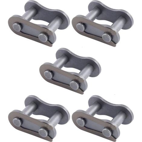 5x Maillon de jonction attache rapide DIN 8187 Chaîne Hydraulique Entraînement Motoculture Tondeuse Tronçonneuse, 9,525 x 5,72mm