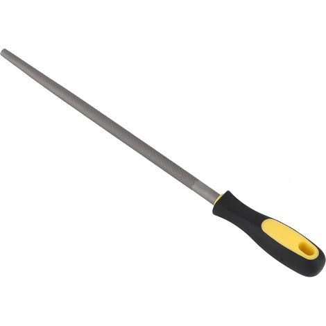 Lime ronde en acier de 30 cm (12 pouces) avec poignée, outil d'affûtage et de façonnage pour projets métalliques, lime à dents grossières (1/5)