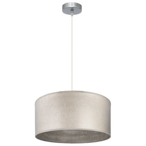 FABRILAMP Tania Pendelleuchte 1xe27 Nickel/Holz Grau Regx40x40 Cm (1/2)