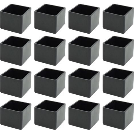 16pcs Embouts carrés en caoutchouc - 25 mm - Pour chaises, tables, pieds de meubles Cisea (1/5)