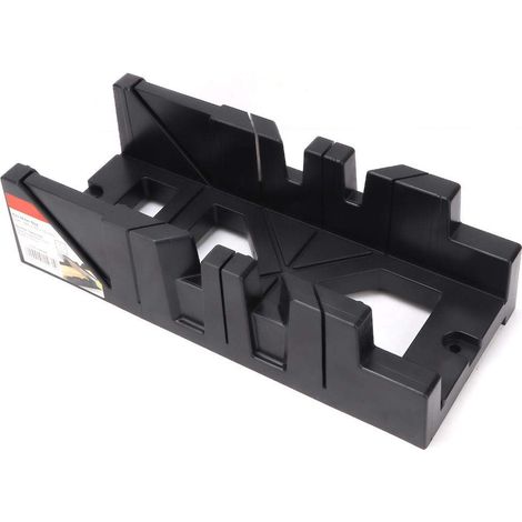 Cassetta per tagli obliqui in gesso e legno – plastica HIPS da 11″ – 0/45/90 gradi – serraggio – superficie di taglio angolata a 45° – sega a mano