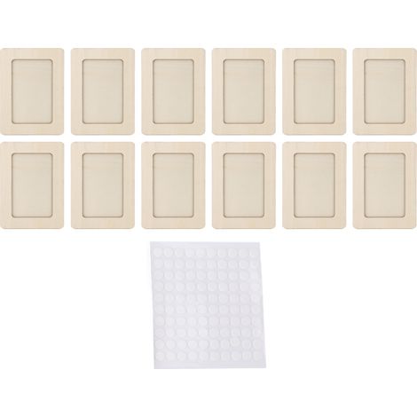 Kit de 12 cadres photo décoratifs en bois à monter soi-même (7,5 x 5,5 pouces) pour projets artistiques et de peinture. (1/5)