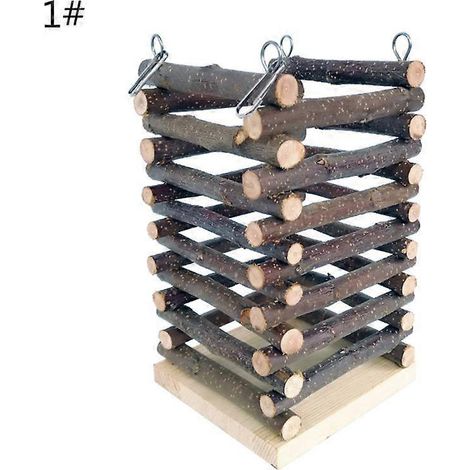 Foin pour lapin, cochon d'Inde, rat hollandais, chinchilla ou gerbille - Mangeoire en bois pour rongeurs - 1 pièce