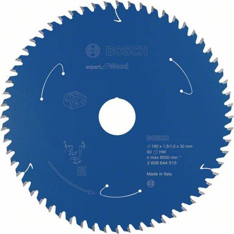 Bosch Accessories 2608644515 Lama circolare 190 x 30 mm Numero di denti: 60 1 pz.