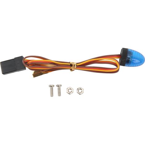 10x15mm blaue LED-Warnleuchte für 1/10 RC-Cars, 5 realistische Lichtmodi, kompakt und rund. (1/5)