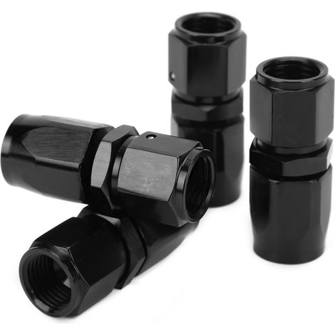 Stück AN6 Universal-Geradverschraubung -6AN drehbarer extrudierter Adapter für Schlauch, polierte Oberfläche, Gewindeende (1/5)