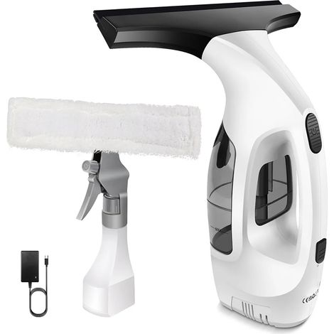 (Blanc) Poignée de nettoyage sans fil, essuie-glace rechargeable, prise standard européenne (1/5)