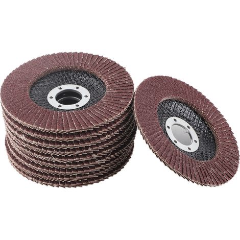 Lot de 10 disques abrasifs plats à lamelles de 11,4 cm (4,5 pouces), maille 115 x 22, grain 80. (1/5)