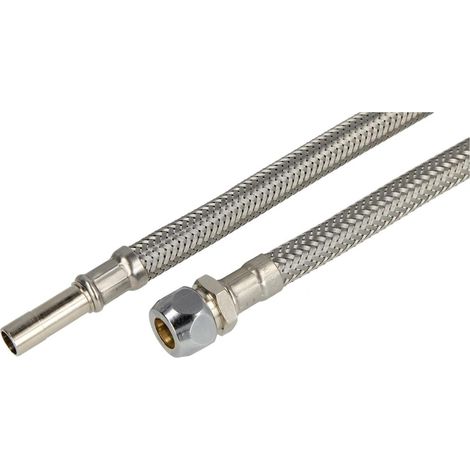 Flexible inox DN8 150 mm douille Diam 10 mm x raccord Diam 10 mm