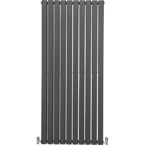 Radiatori Termosifoni in Acciaio Calorifero a Doppio Strato a Pannelli Piatti Riscaldamento Centralizzato Colonna Termosifone Orizzontale Radiatore a Parete - Grigio Antracite - 160 x 70 cm (1/5)
