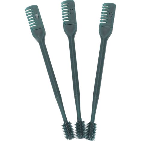 Lot de 3 tondeuses à poils de nez manuelles à double tête, pour un nettoyage en toute sécurité des narines. Couteau à poils de nez vert foncé. (1/5)