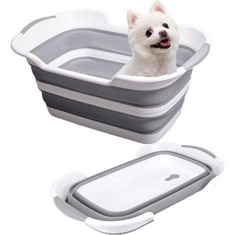 Folding Bathtub, Drain Hole, TPR and Polypropylene, For Dogs and Cats, Indoor and Outdoor (1/5)