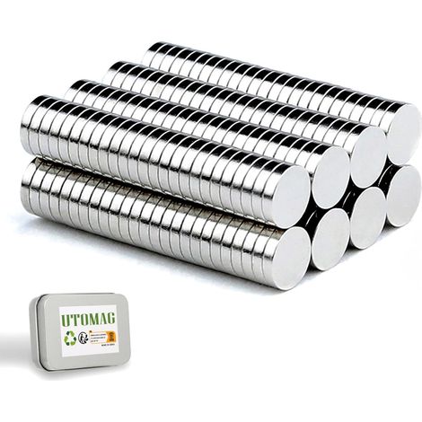 100 Pièces Petits Aimants Puissants Ronds en Néodyme 8x1mm (1/5)