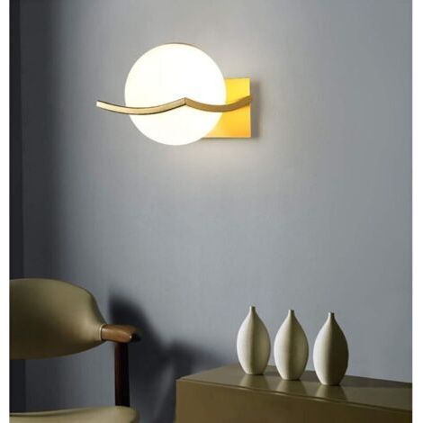 QORVA-Applique Murale,Applique Murale Interieur,Lampe Murale,Applique Murale E27,Lampe Murale Chambre,Applique Doree,(Ampoule non Incluse) Or