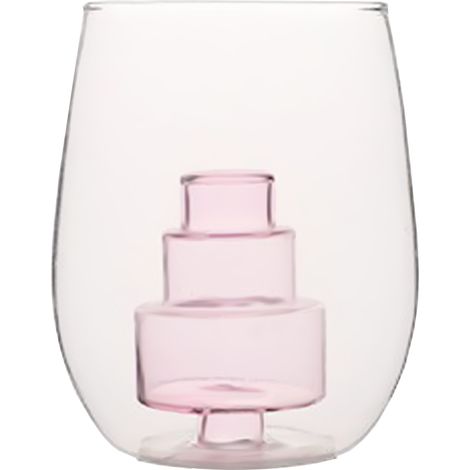Verre à cocktail 3D original, design gâteau créatif, capacité 450 ml, idéal pour vin, eau ou lait, décoration amusante et élégante (1/5)