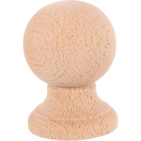 Embout Décoratif en Bois Massif pour Tringles À Rideaux Fleuron Sculpté Style Romain 8.00 X 6.00 X 6.00 cm pour Meuble Bois Massif Et Décoration Intérieure Classique Ou Moderne (1/5)