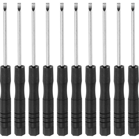 Mini tournevis à fente, tête plate de 2,0 mm pour la réparation électronique de lunettes de montre, 10 pièces (1/5)