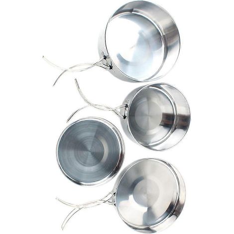 Batterie de cuisine modulaire en acier inoxydable, idéale pour le camping, 8 pièces (1/5)