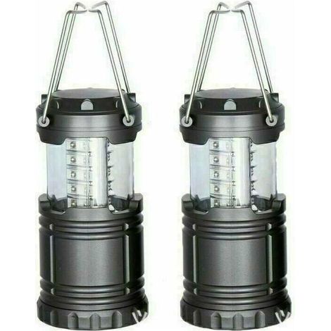 2 x Lanterne LED - 100 LUMENS - Lampe de Camping Puissante - Parfait pour les caravanes, les cabanons, les combles, les garages (1/2)