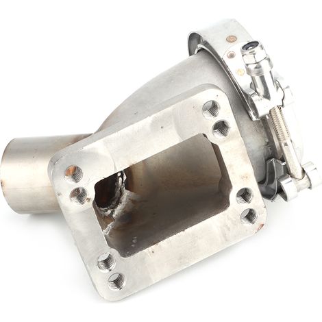 Adaptateur de coude turbo T3/T4 à bride en V de 3 pouces à 90 degrés avec bride et collier de serrage (1/4)