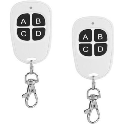 Telecomando universale per porta da garage, trasmettitore wireless a 4 canali da 433 MHz, compatibile con codice di apprendimento 1527 (2 pezzi)