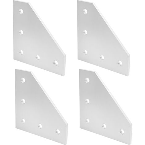 4 pièces plaque de jonction extérieure 5 trous aluminium renfort angle droit connexion 4040 L (1/5)