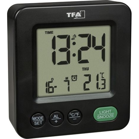 TFA Réveil radio numérique NOX 60.2567.01, noir (1/5)