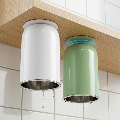 2 gobelets magnétiques 350 ml en acier inoxydable 304, pour brosse à dents et rince-bouche, salle de bain.