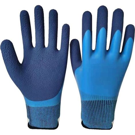 Gants de travail thermiques imperméables – Double couche en nylon antidérapant – Protection jusqu'à -30°C – Pour chantiers humides (1/5)