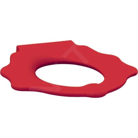 Anneau de toilette pour enfants GE Bambini avec support, design tortue, rouge rubis (1/2)