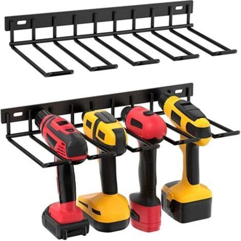 Organisateur mural pour outils électriques, 4 emplacements, porte-outils pour garage, abri à outils, 43 x 19 x 5 cm,1pc (1/5)
