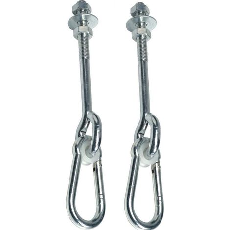 Lot de 2 crochets crochet de Plafond, Crochets de Suspension, Vis de Fixation pour Balanoire, Bton Bois Ensembles, Yoga, Hamac, Chaise Accrochante (1/5)