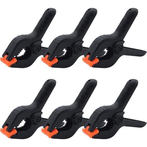 Set of 6 Pliers to Spring Plastic Opening Maximum up to 4cm Pliers to Spring of High Resistance for Fastening Work of the Wood and Studio of Photographie- (1/5)