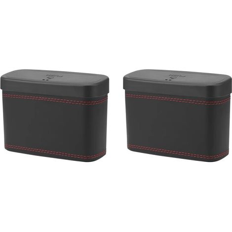 Adatto per 2 cestini per auto - Cestino per auto da appendere, design quadrato a scatto, contenitore per auto, in plastica