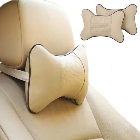 2pcs Appuie-tête Coussin de Cou, Travel Pillow Amovible, Coussin Appuie Tête Voiture en Coton, Oreiller Soutien Cou De Voiture, Coussin Nuque, Oreiller Bureau, Repose Cervical Souple