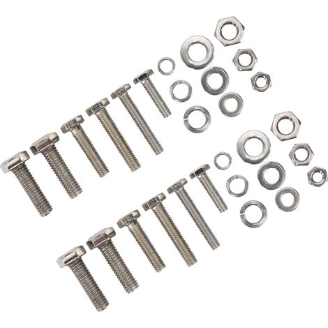 475 pièces de fixation en acier inoxydable 304, vis, boulons hexagonaux, écrous et joints pour assemblage M4 M5 M6