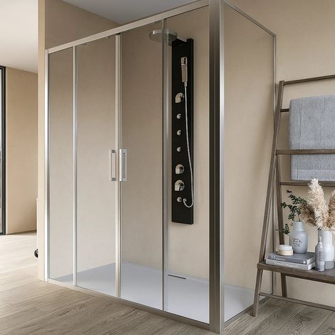 Exagonshop Box doccia 80x160 Marsiglia doppio scorrevole