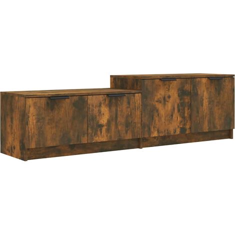 Meuble TV, Étagère TV, Meuble de Salon, Chêne fumé 158,5x36x45 cm Bois d'ingénierie OIB4738E (1/5)