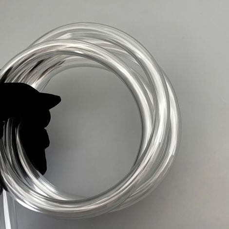 Tube flexible en PVC transparent (transparent, diamètre intérieur 6 mm x diamètre extérieur 8 mm, 2 m) pour arrosage de jardin, lavage de voiture, aquarium et pompe à eau.
