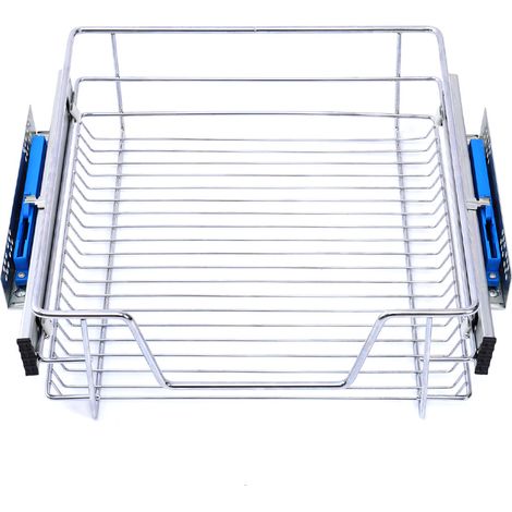 Pull Out Wire Basket Kitchen Cabinet Larder Organizer Cupboard Drawer, 60CM (1/5)