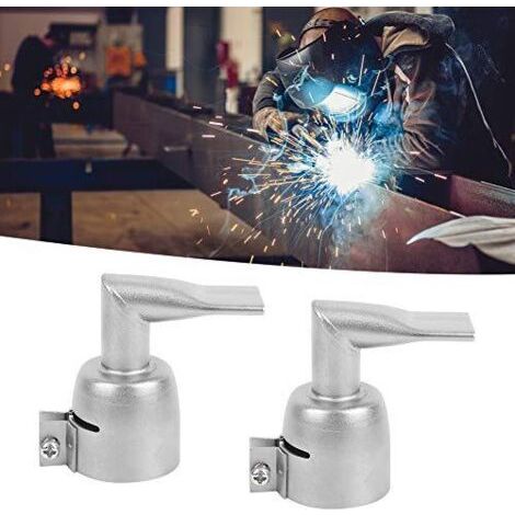 Lot de 2 buses de soudage pour pistolet à air chaud, torche chauffante en acier inoxydable à 90 degrés, buse à pointe pla (1/3)