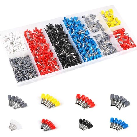 Ferrule - Cuivre Étamage Étain - 0,5 mm² à 10 mm² - Pour Raccordement Câble Électrique - 1200 Pièces (1/5)
