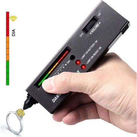 Testeur De Diamant - Appareil Électronique Portable Avec Écran LCD Et Indicateur LED - Pour Identification Rapide Des Pierres Précieuses - 1 Pièce (1/3)