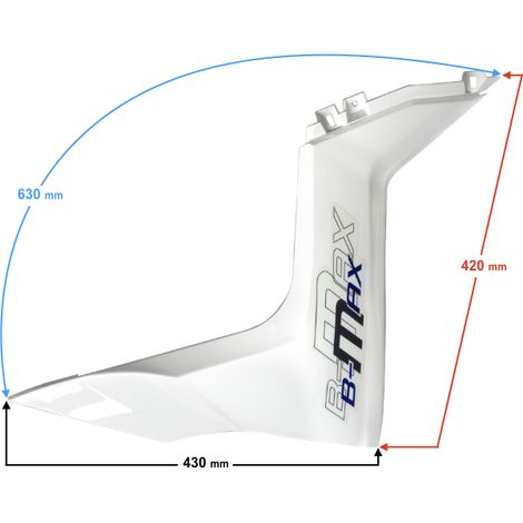 Carcasa delantera izquierda blanca para scooter B-Max (1/4)