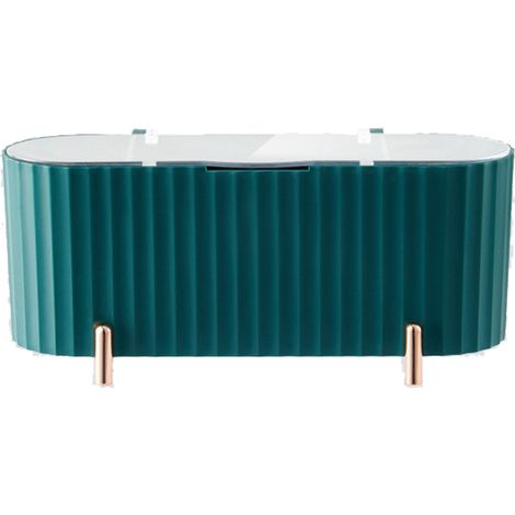 Boîte De Rangement Pour Maquillage - Plastique Résistant Aux Chocs - Couvercle À Charnière - Empilable - Pour Salle De Bain Et Meuble De Toilette - 1 Pièce (1/5)