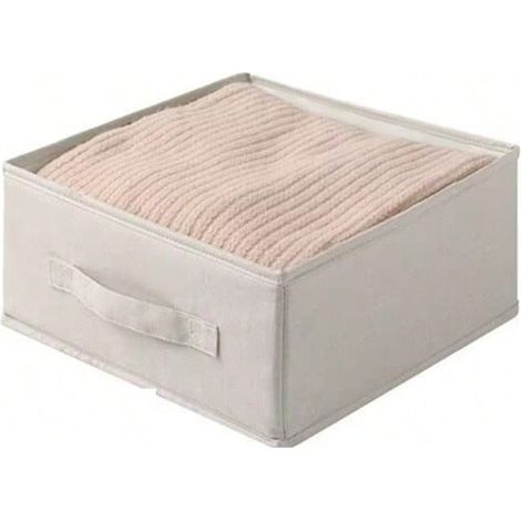 Boîte de rangement en tissu,Bacs de rangement pliants ,Underwear, underwear, socks storage box,Beige(28x28x10)